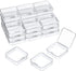 SATINIOR 24 Packs Small Clear Plastic Beads Storage Containers Box with Hinged Lid for Storage of Small Items, Crafts, Jewelry, Hardware (2.5 x 2....
